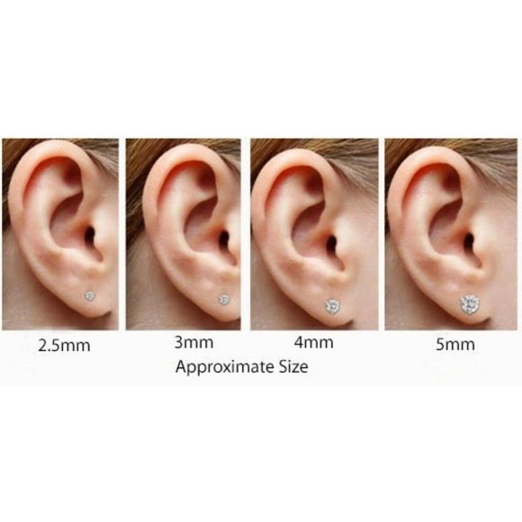 14k White Gold 1.00 Carat Natural Amethyst Stud Earrings - Picture 7 of 9